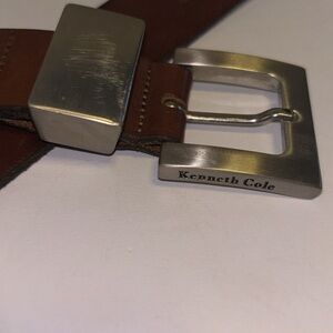 Kenneth Cole Dark Brown Leather Belt